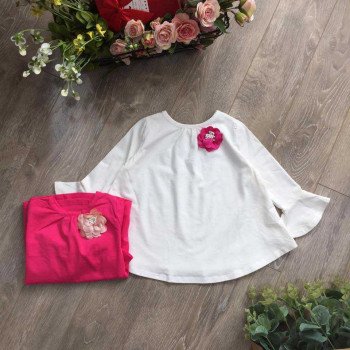 áo cotton xòe tay loe-A86125